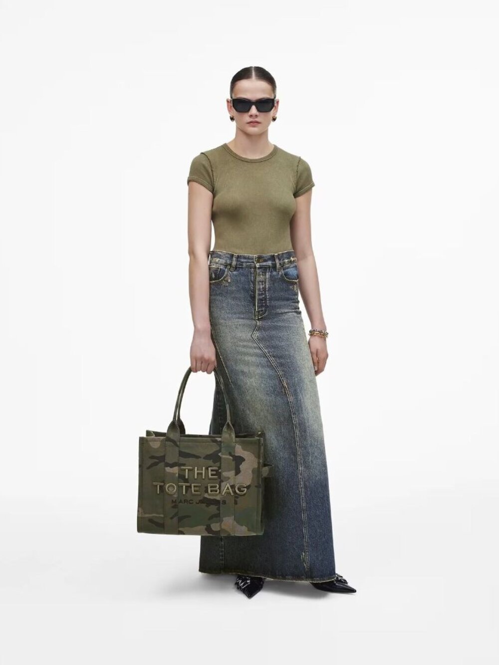 Marc Jacobs The Camo Jacquard Large Tote Bag - Camo Multi - Picture 7 of 11